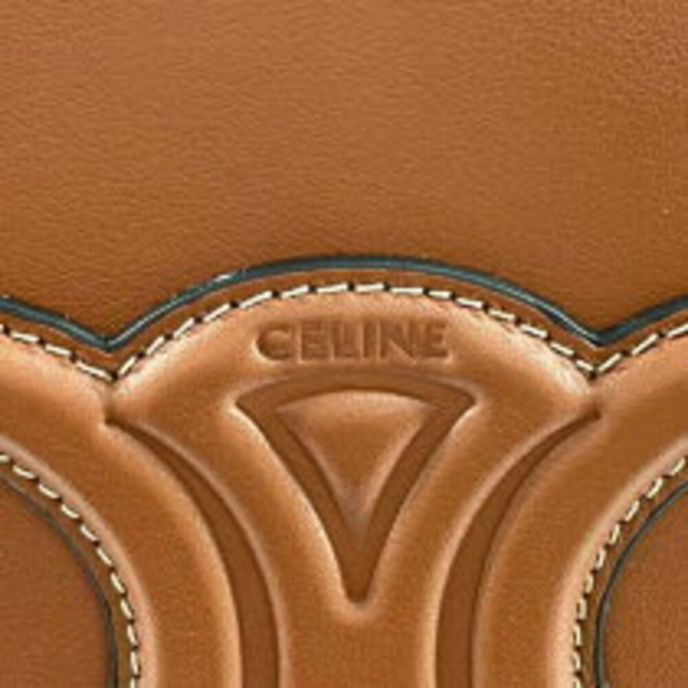 Celine Cuir Triomphe Shoulder Bag Brown Leather - Picture 6 of 9